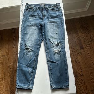 Judy Blue Relaxed Fit Jeans 10/30 Stretch Distressed Mid Rise Denim